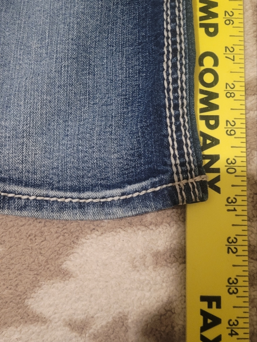Ariya Dark Blue Bootcut Jeans with White Contrast Stitching - Picture 9 of 9